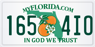 FL license plate 1654IO