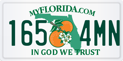 FL license plate 1654MN