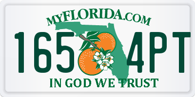 FL license plate 1654PT