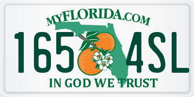 FL license plate 1654SL