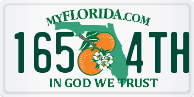 FL license plate 1654TH