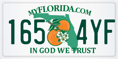 FL license plate 1654YF