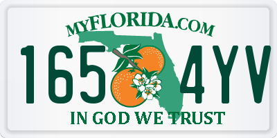 FL license plate 1654YV