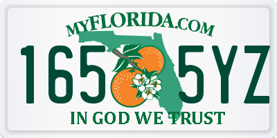 FL license plate 1655YZ