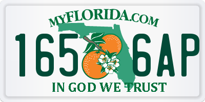FL license plate 1656AP