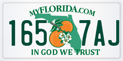 FL license plate 1657AJ