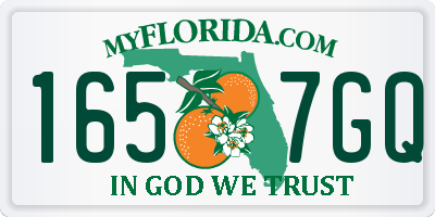 FL license plate 1657GQ