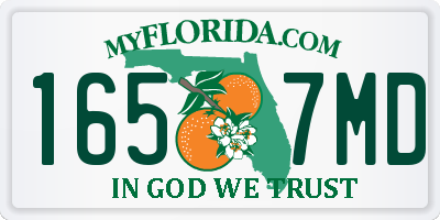 FL license plate 1657MD