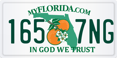 FL license plate 1657NG
