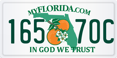 FL license plate 1657OC
