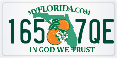 FL license plate 1657QE