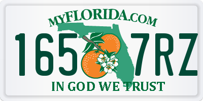 FL license plate 1657RZ