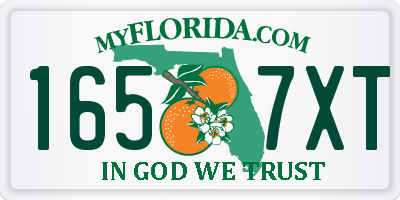 FL license plate 1657XT