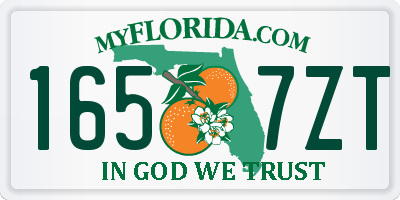 FL license plate 1657ZT