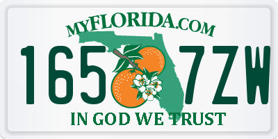 FL license plate 1657ZW