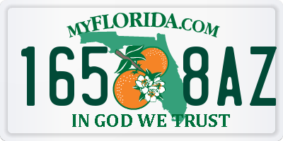 FL license plate 1658AZ