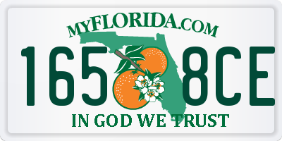 FL license plate 1658CE
