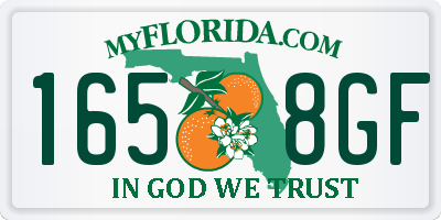 FL license plate 1658GF
