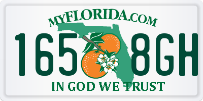 FL license plate 1658GH
