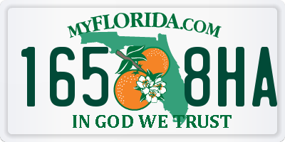 FL license plate 1658HA