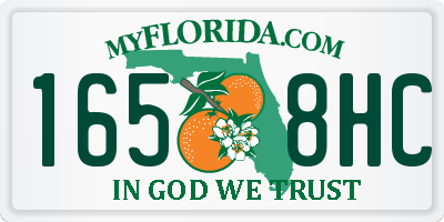 FL license plate 1658HC