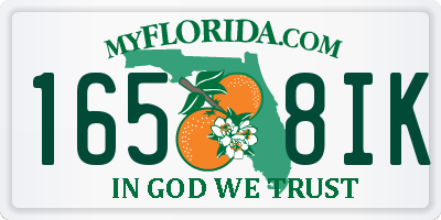 FL license plate 1658IK