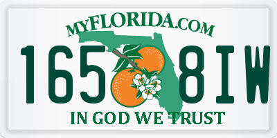 FL license plate 1658IW