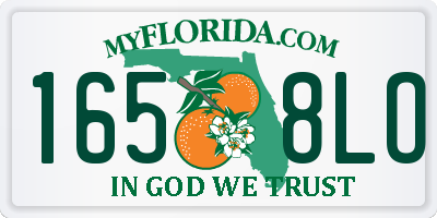 FL license plate 1658LO