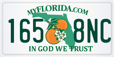 FL license plate 1658NC