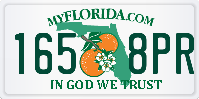FL license plate 1658PR