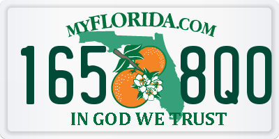 FL license plate 1658QO