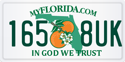 FL license plate 1658UK