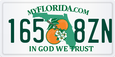 FL license plate 1658ZN