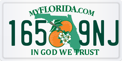 FL license plate 1659NJ