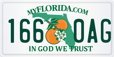 FL license plate 1660AG