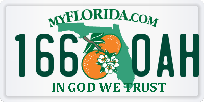 FL license plate 1660AH