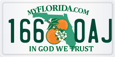 FL license plate 1660AJ