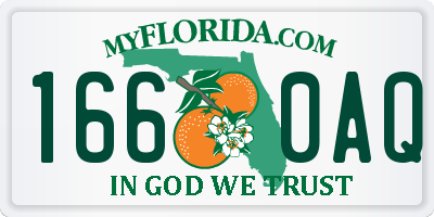 FL license plate 1660AQ