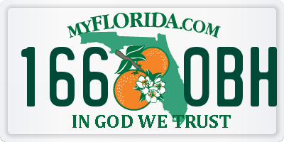 FL license plate 1660BH