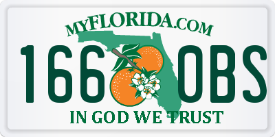 FL license plate 1660BS