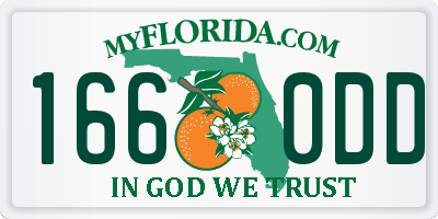 FL license plate 1660DD