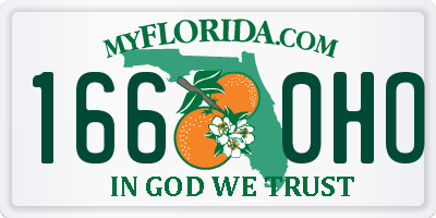 FL license plate 1660HO