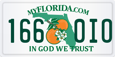 FL license plate 1660IO
