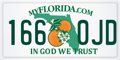 FL license plate 1660JD