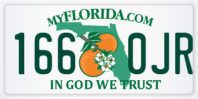 FL license plate 1660JR