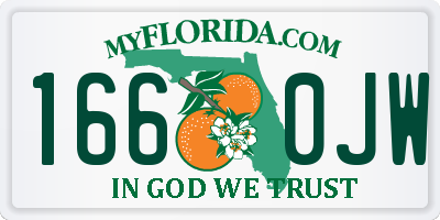 FL license plate 1660JW