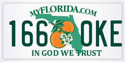 FL license plate 1660KE