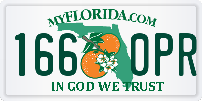 FL license plate 1660PR