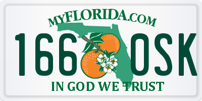 FL license plate 1660SK