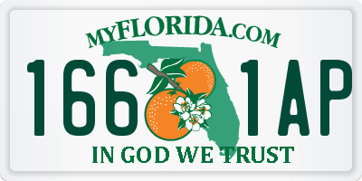 FL license plate 1661AP